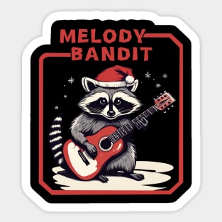 Raccoon With Guitar Sticker